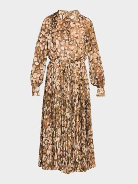 Cara Cara Finch Drawstring-Waist Midi Dress