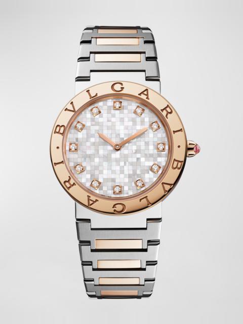 BVLGARI x Lisa Stainless Steel Rose Gold 33mm Watch with Bracelet