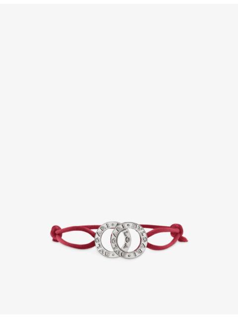 BVLGARI BVLGARI BVLGARI 925 Sterling Silver and Cord Bracelet
