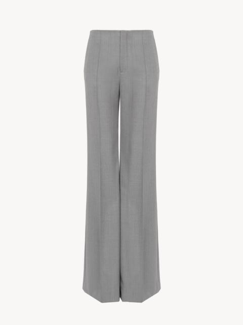 Chloé FLARE PANTS IN WOOL GRAIN DE POUDRE