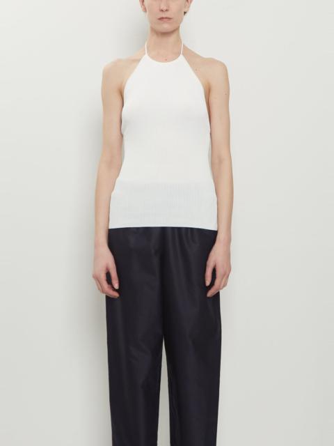 DUŠAN Ribbed Knit Open Back Top