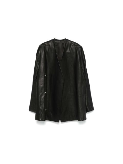 Rick Owens Rick Owens Leather Officer Jacket Black