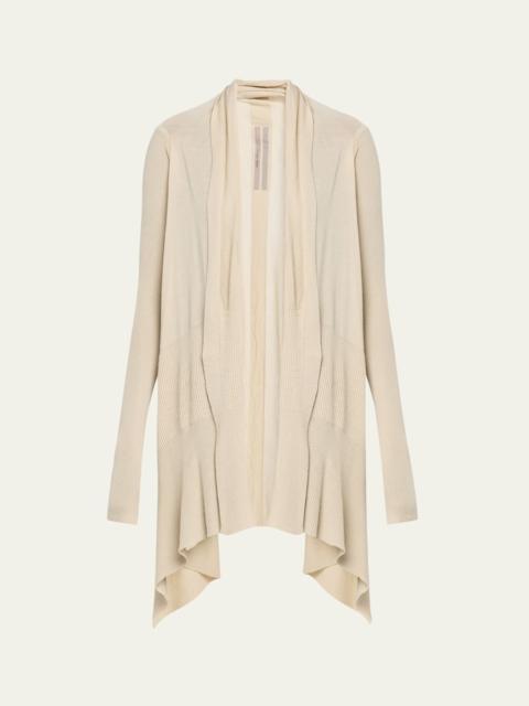 Rick Owens Wool Rib Wrap Cardigan