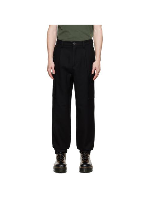 Black Wide Cargo Pants