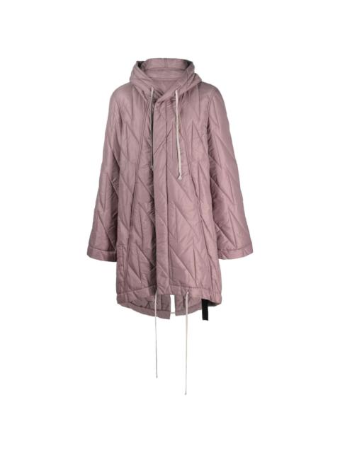 fishtail quilted parka