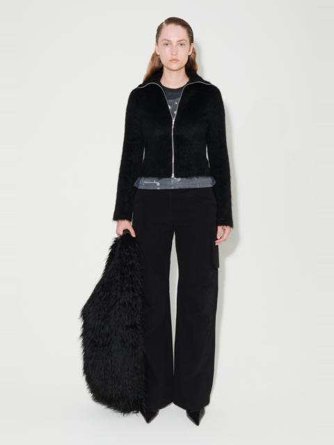 Our Legacy Slim Zip Longsleeve Black Alpaca