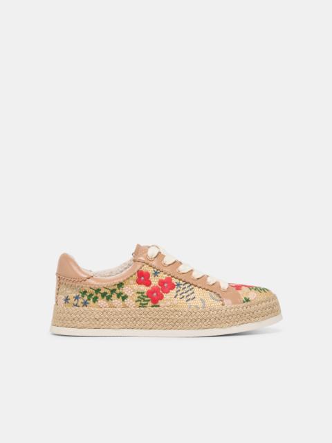 dolce vita AZALIA SNEAKERS SAND FLORAL RAFFIA