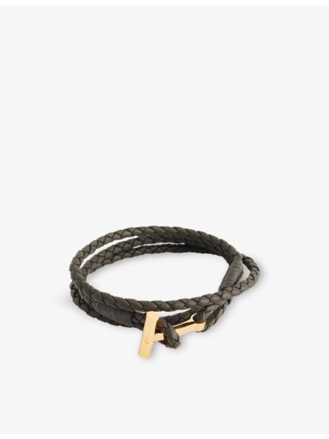TOM FORD Braided Leather Bracelet