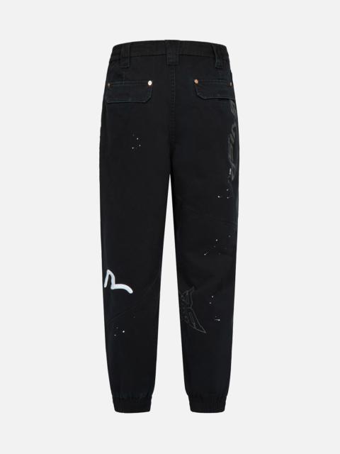 EVISU GODHEAD APPLIQUÉ LOOSE FIT JOGGER PANTS