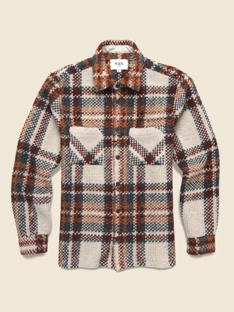 Wax London Wool Whiting Overshirt - Bobble Ecru