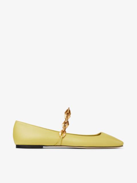 JIMMY CHOO Diamond Tilda Flat
Yellow Nappa Leather Flats