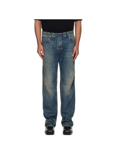 Balmain Blue Low Waist Jeans