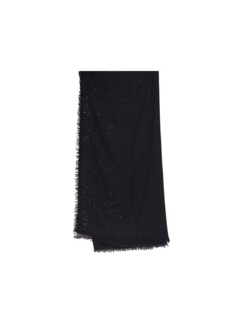 Faliero Sarti sequin-embellished frayed scarf
