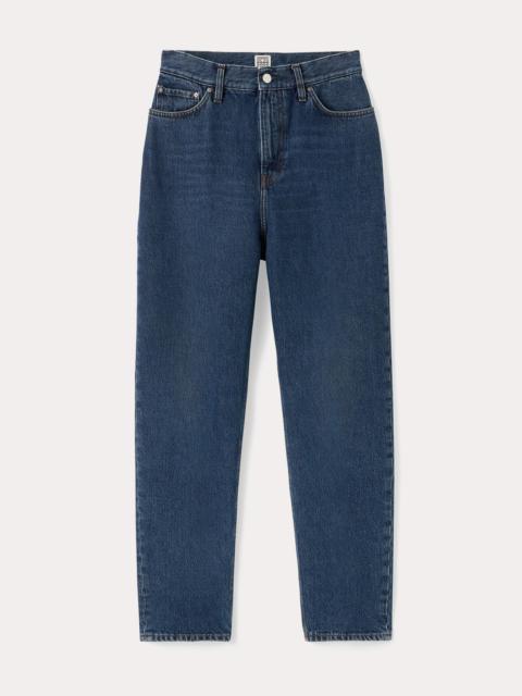 Tapered leg denim dark blue