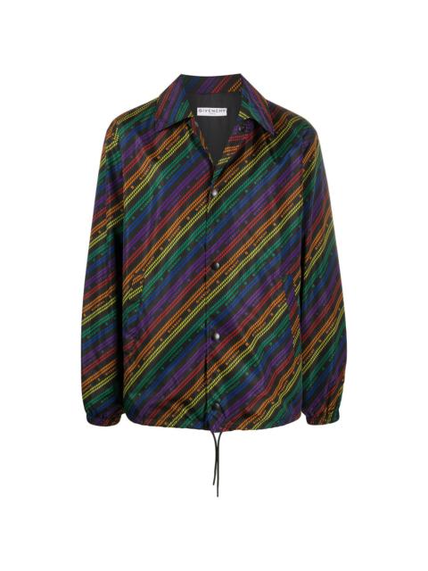 Givenchy 체인 인쇄 단추 재킷