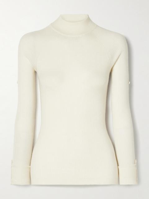 SA SU PHI Lupetto Ribbed Cashmere And Silk-blend Sweater