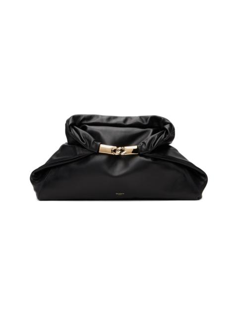 Balmain Black 'Dinner At 8' Medium Smooth Leather Clutch