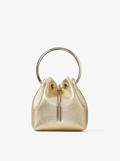 JIMMY CHOO Bon Bon
Gold Metallic Nappa Bag with Metal Handle