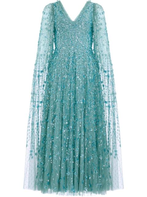 Needle & Thread sequin-embellished gown
