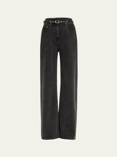 3.1 Phillip Lim Belted Wide-Leg Jeans