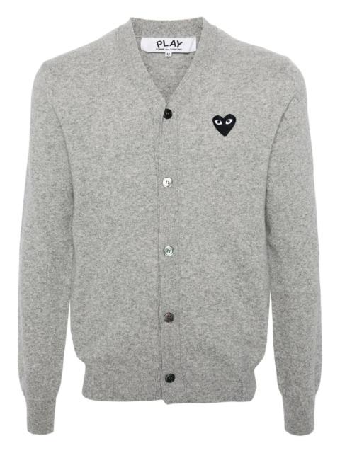Comme des Garçons PLAY heart-emblem v-neck cardigan