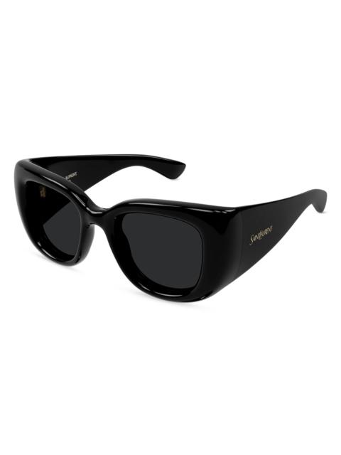 SAINT LAURENT Women's Howl 55MM Cat-Eye Sunglasses - Black
