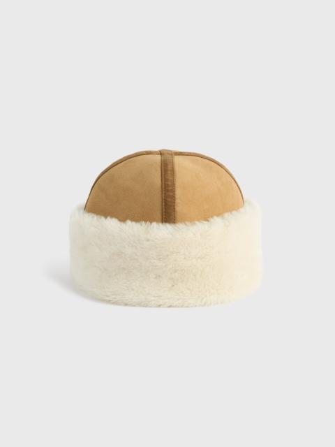 TOTEME Shearling winter hat tan