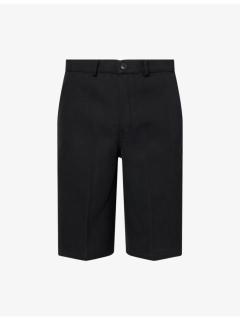 Rick Owens Work Straight-Leg Wool Shorts