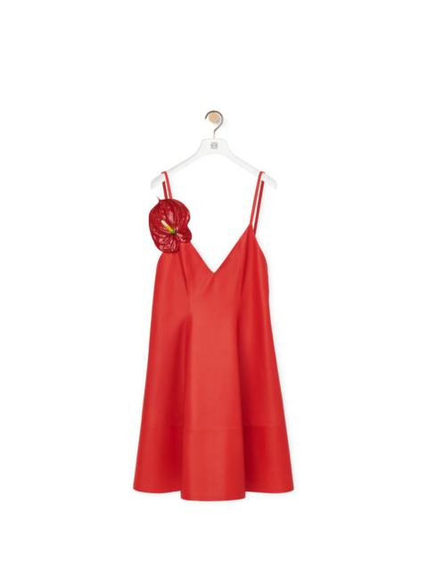 Loewe Anthurium strappy dress in nappa