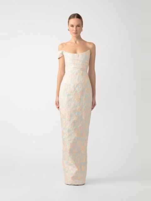 SAU LEE JACKSON JACQUARD GOWN