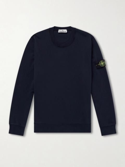 Stone Island Garment-Dyed Cotton-Fleece Sweatshirt