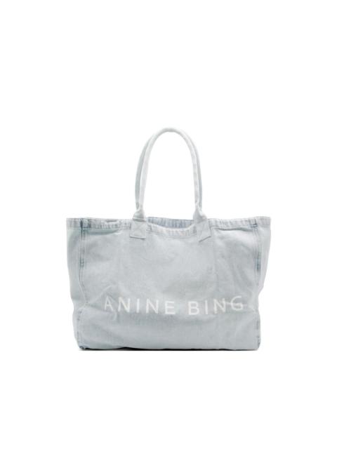 ANINE BING logo cotton tote bag