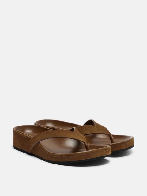 PHOEBE PHILO Suede thong sandals