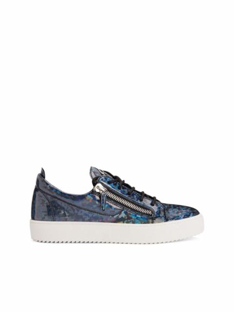 Frankie foil low-top sneakers