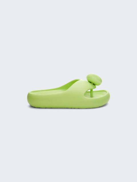 X Paula's Ibiza Bubble Thong Slide Sandal Lime