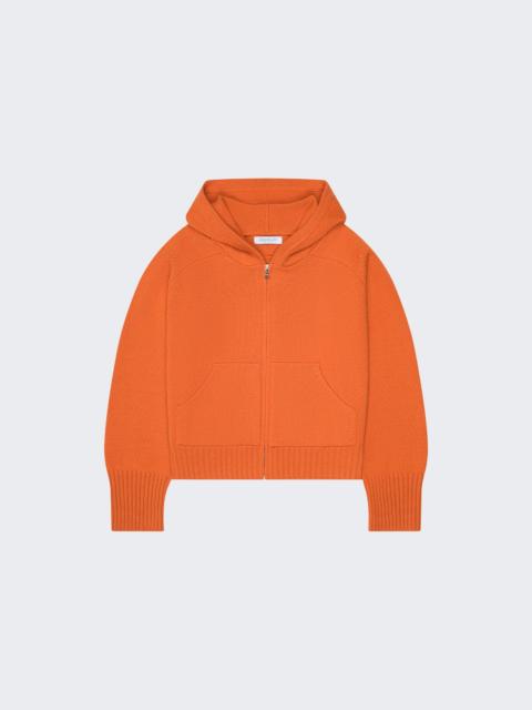 CALLE DEL MAR Cashmere Zip Up Hoodie Orange