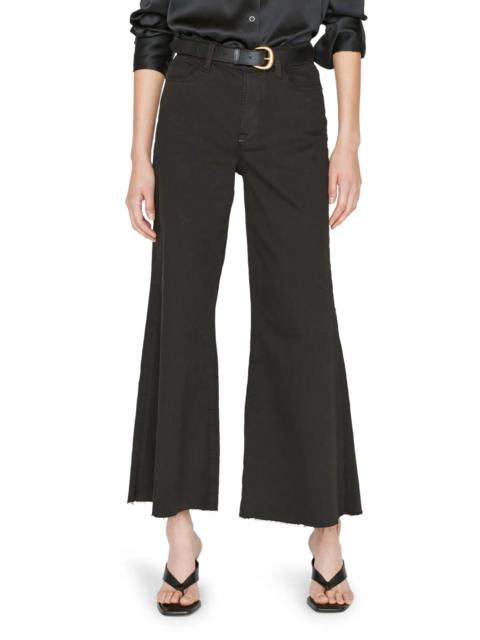 Le Palazzo Raw Hem Wide Leg Jeans