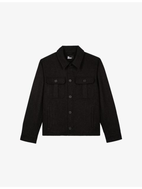 The Kooples Chest-Pocket Wool-Blend Jacket