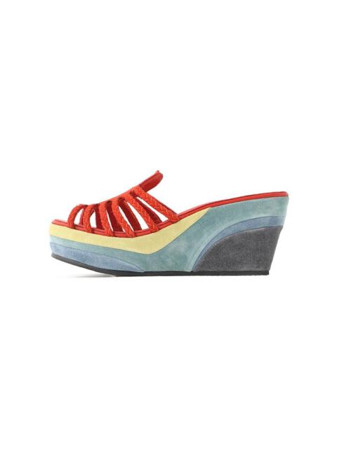 visvim MARTA SANDAL WEDGE-FOLK RED