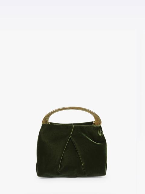 Dries Van Noten SMALL PLEATED VELVET BAG