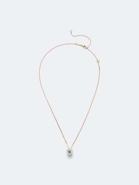 SUZANNE KALAN Evil Eye 18kt gold pendant necklace with diamonds and turquoise