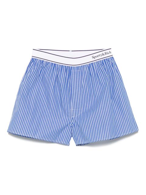 Sporty & Rich Logo-waistband Shorts