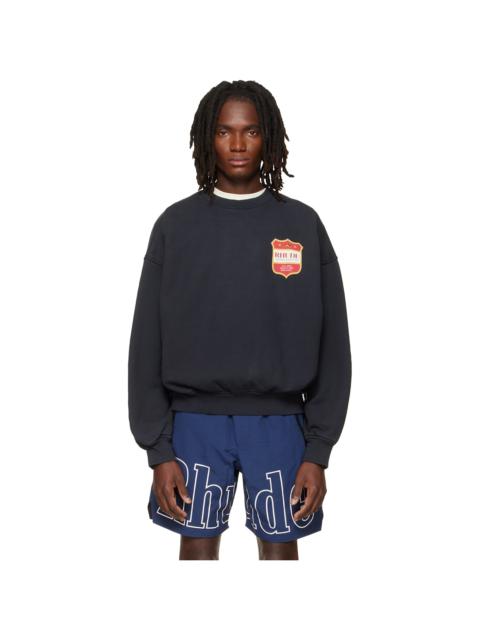 Rhude Black Filtaro Crest Crewneck Sweatshirt