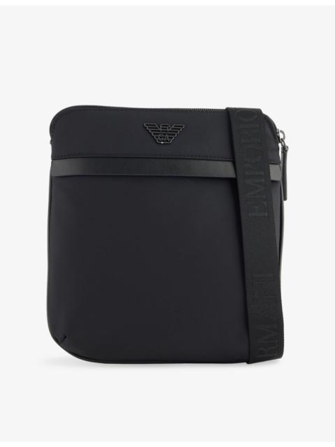EMPORIO ARMANI Flat Woven Cross-Body Bag