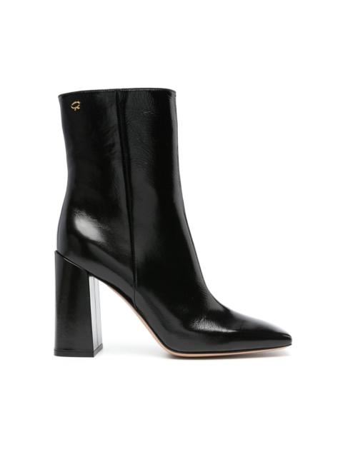 Gianvito Rossi Christina 95mm leather ankle boots