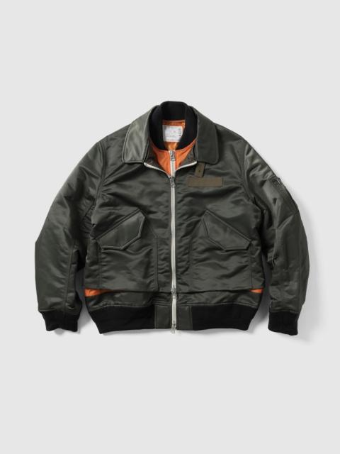sacai Cotton Nylon Twill Blouson Khaki