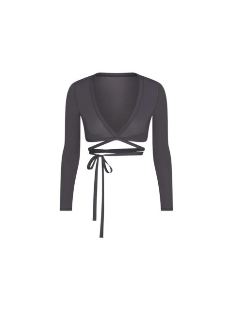 Nike x SKIMS Women's Weightless Layers Wrap Top Lead