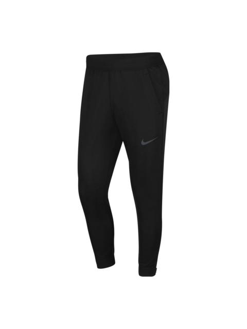 Men's Nike Logo Printing Elastic Waistband Bundle Feet Sports Pants/Trousers/Joggers Black DM1101-01