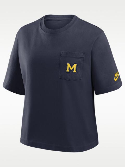 Nike Michigan Legacy Pocket Boxy Women's Nike College T-Shirt