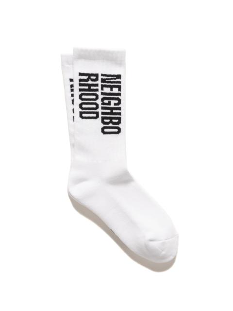 NEIGHBORHOOD ID Logo Socks White